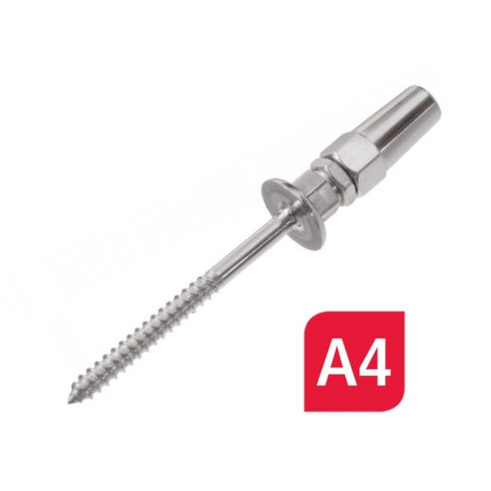 1 Terminaison filetée M12 pas à gauche - Inox A4 - Sertissage manuel - ACTON
