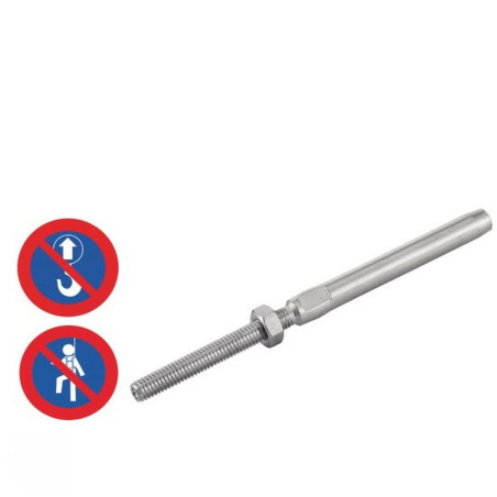 5 Embouts filetés à sertir pas à droite M20 - Inox A4 - Avec écrou - ACTON