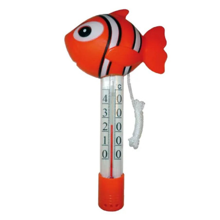 Thermomètre Poisson Clown Rouge - Accessoire Piscine Générique - Mesure Précise de Température - D-Work