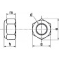 10 Écrous hexagonaux indesserrables M27 - Inox A2, DIN 985 - Sécurité anti-desserrage - ACTON