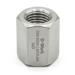 100 Écrous hexagonaux M5 - Inox A2, norme DIN 6334 - Résistants et durables - ACTON