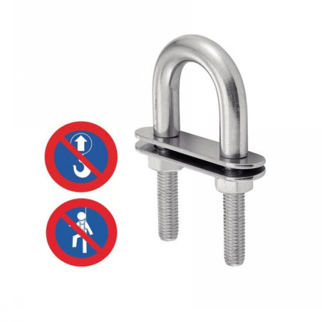 5 Étriers en U 5x78 mm - Inox A4 - Double plaque - ACTON