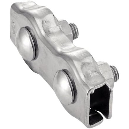5 Serre-câbles plats doubles 8 mm - Inox A4 - Résistants et durables - ACTON