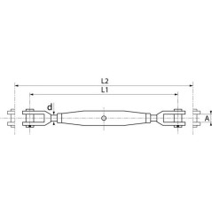 Ridoir à chapes fixes soudées 8 mm - Inox A4 - Résistant et durable - ACTON