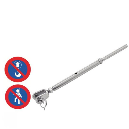 5 Ridoirs à chape fixe soudée 10 mm - Inox A4 - Embout à sertir - ACTON
