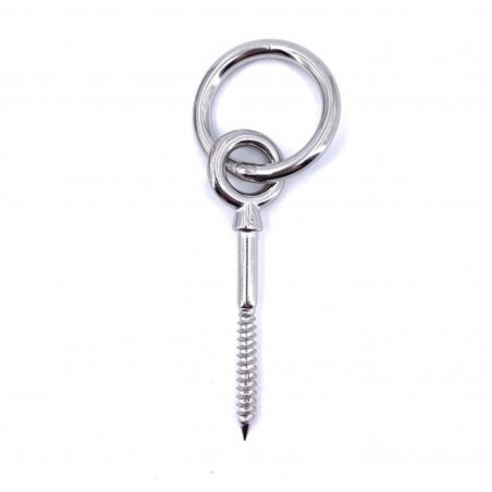 5 Pitons à œil 8x80 mm - Inox A4 - Anneau articulé - ACTON