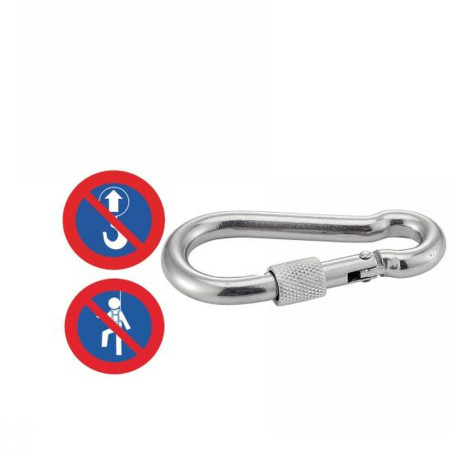 5 Mousquetons avec Vis de Securité 6 mm - Inox A4 - D-Work