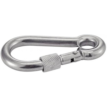 5 Mousquetons à œil 5 mm - Inox A4 - Vis de sécurité - ACTON