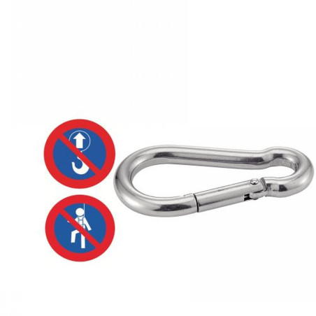 5 Mousquetons 8 mm - Inox A4 - Résistants et durables - ACTON