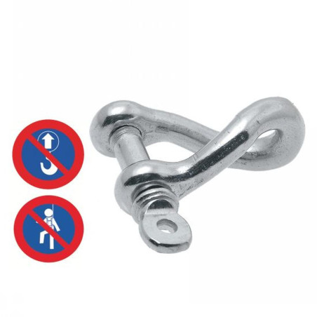 5 Manilles Torse Forgée 6 mm - Inox A4 - D-Work