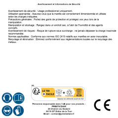 5 Manilles torsadées forgées 6 mm - Inox A4 - Résistantes et durables - ACTON