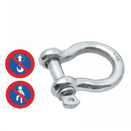 5 Manilles Lyre Forgée 8 mm - Inox A4 - D-Work