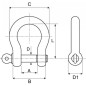Manille lyre forgée 5 mm - Inox A4 - Résistante et durable - ACTON