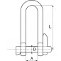 Manille longue rapide 5 mm - Inox A4 - Résistante et durable - ACTON