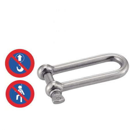 Manille droite longue 5 mm - Inox A4 - Forgée et résistante - ACTON