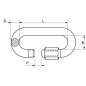 5 Maillons à visser 8 mm - Inox A4 - Résistants et durables - ACTON