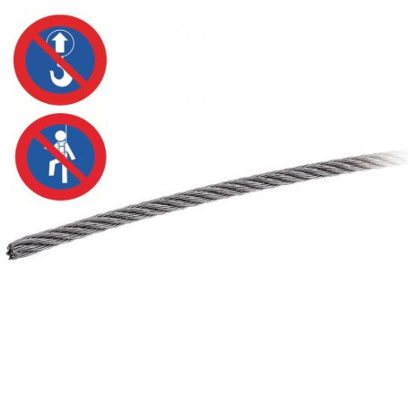 250 M Cables Souples 7x19 de 5 mm - Inox A4 - D-Work