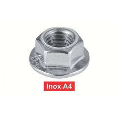 200 Écrous à embase crantée M5 - Inox A4, norme DIN 6923 - Résistants et durables - ACTON