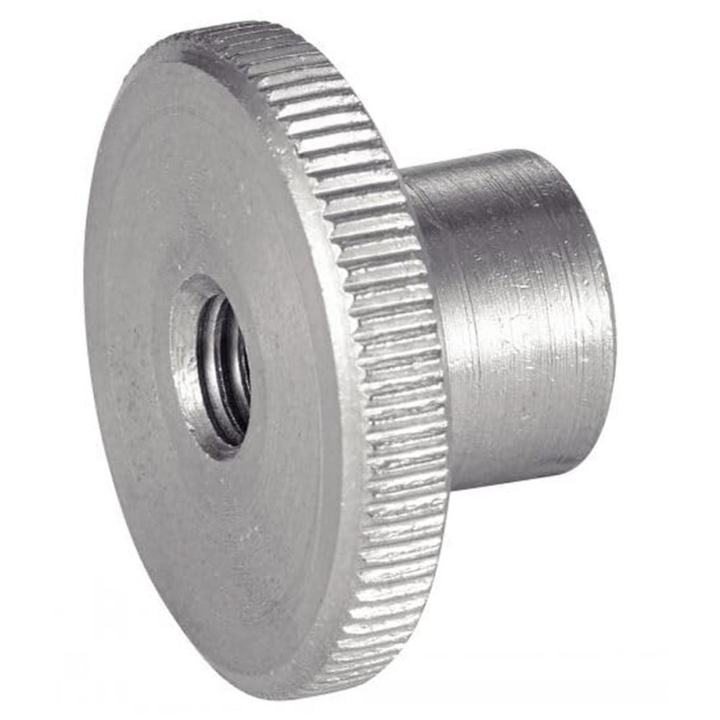 10 Écrous moletés type haut M10 - Inox A1, norme DIN 466 - Prise facile et résistance - ACTON