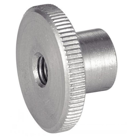 10 Ecrous Moletés Type Haut M10 mm - DIN 466 - Inox A1 - D-Work