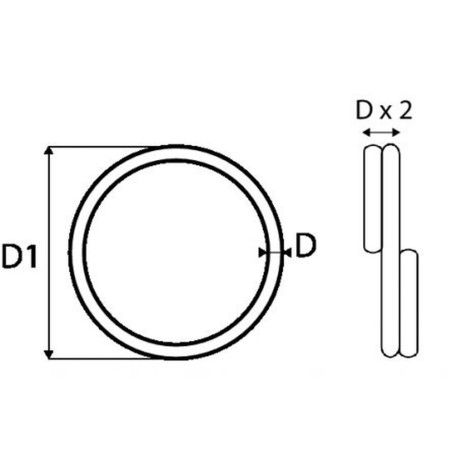 100 Anneaux de Securité 1.5 x 30 mm - Inox A4 - D-Work