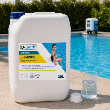 Ph Minus 20L 15% - Solution Liquide pour Piscine - Ajustement pH Rapide et Efficace - ASTRALPOOL