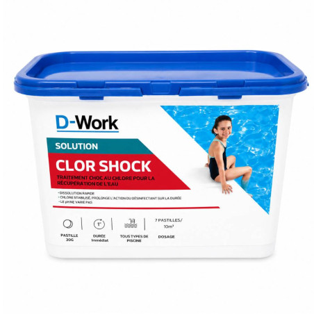 Chlore Choc 1KG 30G 0% Stabilisant - Traitement Piscine Rapide - ASTRALPOOL