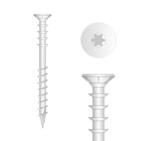100 Vis d’Écartement 6x120 mm T30 - Fiables et Pratiques - D-Work