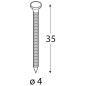 Clou D'Ancrage 35X4 mm ~261 - D-Work Clou D'Ancrage 35X4 mm ~261 - D-Work