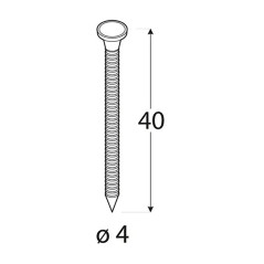Clou D'Ancrage 40X4 mm ~226 - D-Work