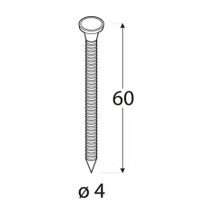 Clou D'Ancrage 60X4 mm ~158 - D-Work
