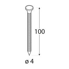 Clou D'Ancrage 100X4 mm ~99 - D-Work