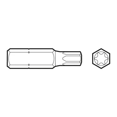 10 Embouts Torx T25 - D-Work