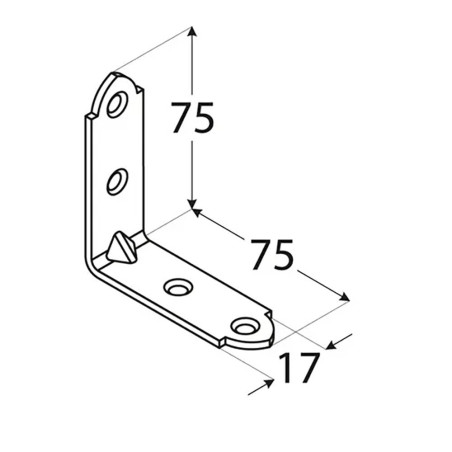 50 Équerres Étroitess 60x60x15x1,5 mm - Acier - Fixation Robuste - D-Work