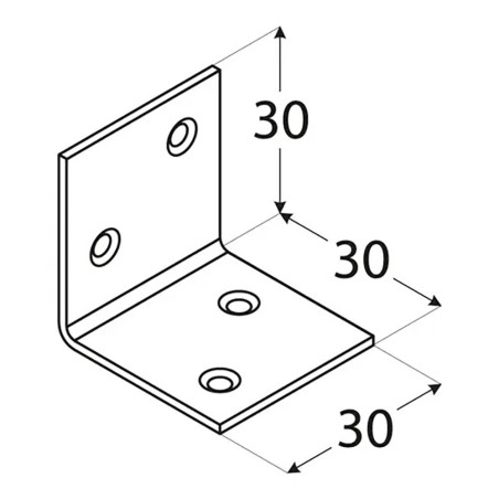 50 Équerres Larges Ks1 - 30X30X30X1.5 mm - D-Work