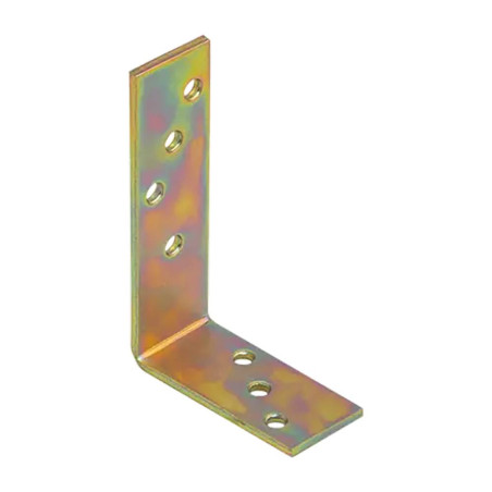 10 Équerres de Construction KB2 120x80x35x4 mm - Acier - Fixation Solide - D-Work