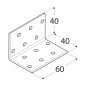 50 Équerres Perforées Km2 - 40X40X60X2.0 mm - D-Work 50 Équerres Perforées Km2 - 40X40X60X2.0 mm - D-Work
