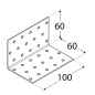 20 Équerres Perforées Km6 - 60X60X100X2.0 mm - D-Work 20 Équerres Perforées Km6 - 60X60X100X2.0 mm - D-Work