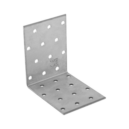 20 Équerres Perforées KM8 80x80x60x2 mm - Acier Zingué - Fixation Polyvalente - D-Work