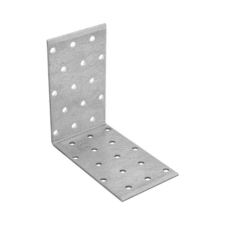 20 Équerres Perforées KM11 100x100x60x2 mm - Acier Zingué - Fixation Polyvalente - D-Work