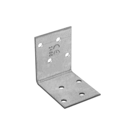 20 Équerres Perforées KM17 52x52x40x2 mm - Acier - Fixation Polyvalente - D-Work