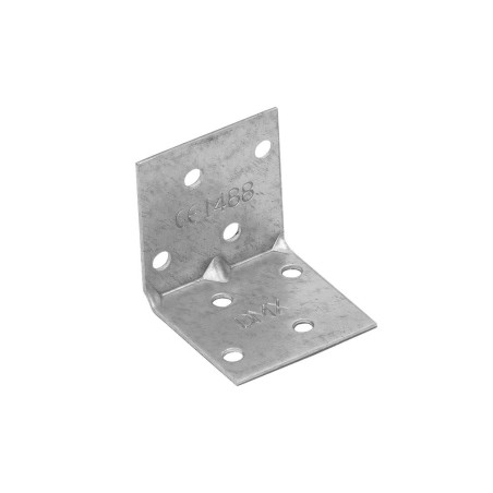 50 Équerres Perforées Renforcées 40x40x40x1,5 mm - Acier - Fixation Solide - D-Work