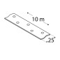 Bande de Fixation Perforée 25x1,5 mm - 10 M - Acier Zingué - Polyvalente et Résistante - D-Work
