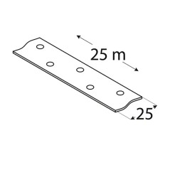 Bande De Fixation Perforée Tm1/25 - 25X1.5 mm /25 M - D-Work
