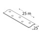 Bande de Fixation Perforée 25x1,5 mm - 25 M - Acier Zingué - Fixation Polyvalente - D-Work