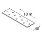 Bande de Fixation Perforée 40x2 mm - 10 M - Acier Zingué - D-Work
