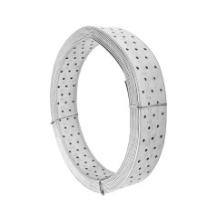 Bande de Fixation Perforée TM3/10 10M 60x2 mm - Acier Zingué - Polyvalente et Résistante - D-Work