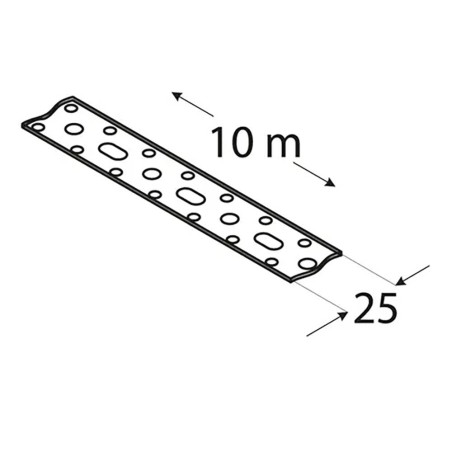 Bande De Fixation Perforée Tm4/10 - 25X1.5 mm /10 M - D-Work