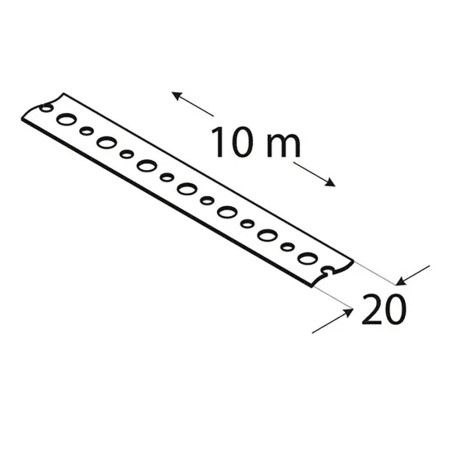 10 Bandes De Fixation Perforées Tm5/10 - 19X0.9 mm /10 M - D-Work