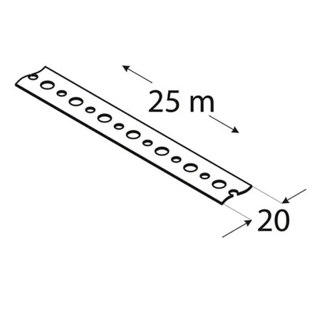 4 Bandes De Fixation Perforées Tm5/25 - 19X0.9 mm /25 M - D-Work